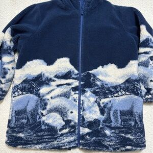Vintage All American Comfort Polar Bear Reversible Jacket Men’s Size 1XL